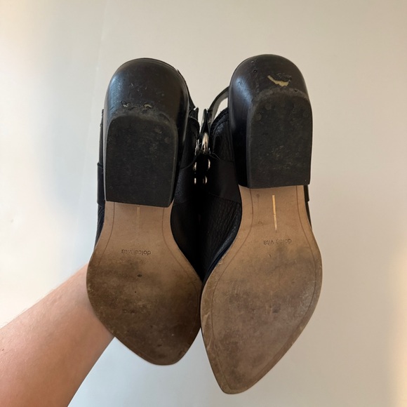 Dolce Vita Black Cutout Ankle Boot Mule - Picture 7 of 8